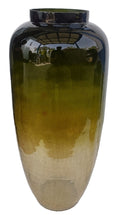 Oman Vase Crackle Green D20H38