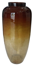 Oman Vase Crackle Brown D20H38