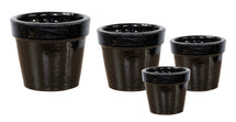 Glazed Basic Pot Shiny Black S4 D18/47H16/39
