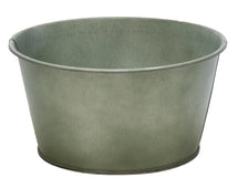Zinc Vintage Green Pot Low D20H9
