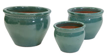 Glazed Rope Pot Celadon S3 D31/48H25/37