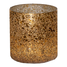 Strass Glass Cylinder Gold D13.5H15