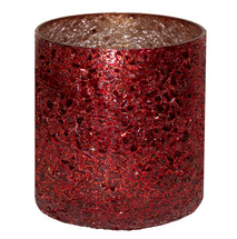 Strass Glass Cylinder Red D13.5H15