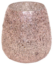 Strass Glass Cauldron Pink D16H16.5