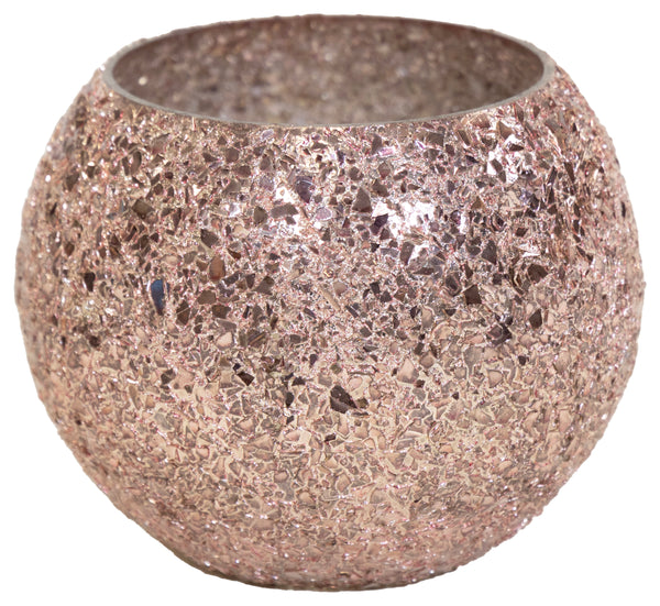 Strass Glass Bowl Pink D16H12